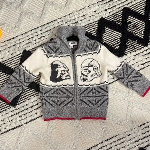 Gray and White Star Wars Knit Sweater